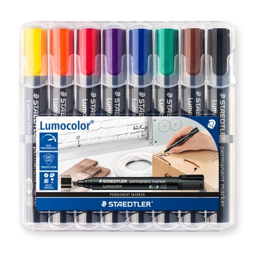 Lumocolor permanent 2 mm lot de 8 dans le groupe Stylos / Bureau / Marquers chez Pen Store (111006)