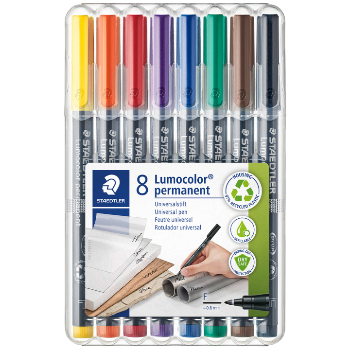 Lumocolor permanent Fine lot de 8 dans le groupe Stylos / Bureau / Marquers chez Pen Store (111073)