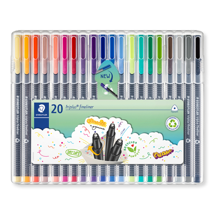 Triplus Fineliner lot de 20 dans le groupe Stylos / Crayons d'artistes / Feutres chez Pen Store (111087)