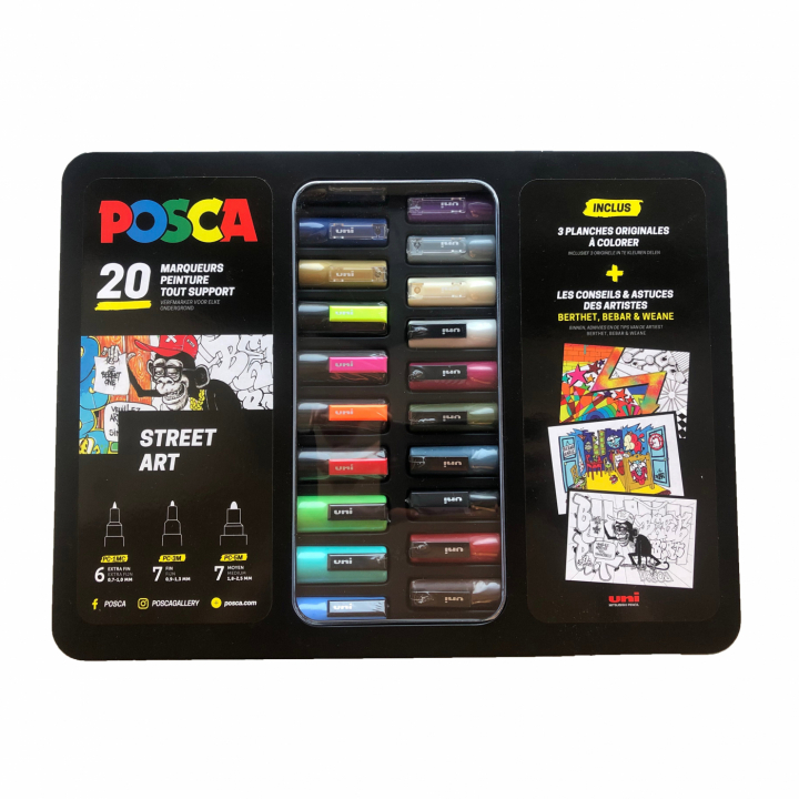 Posca Marker Street Art lot de 20 dans le groupe Stylos / Crayons d'artistes / Feutres d'illustrations chez Pen Store (112449)