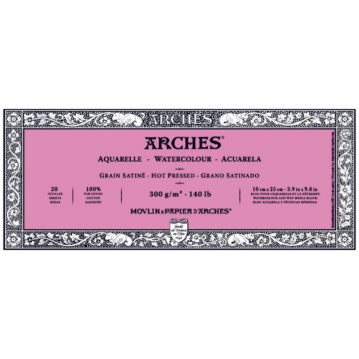 Bloc aquarelle HP 300g 10x25cm dans le groupe Papiers & Blocs / Bloc Artiste / Papier pour aquarelle chez Pen Store (112537)
