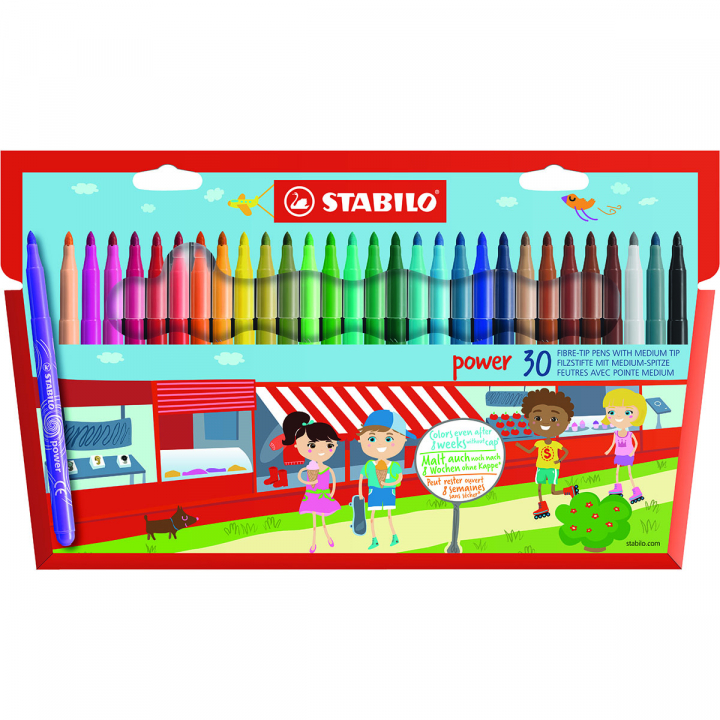 Power stylo fibre lot de 30 dans le groupe Kids / Crayons pours les enfants / Feutres pour les enfants chez Pen Store (125421)