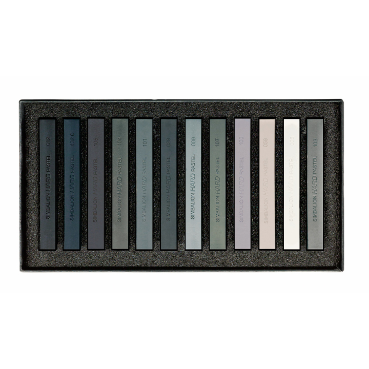 Crayons Pastels Hard Grey Tones 12 pcs dans le groupe Matériels d'artistes / Craie et Graphite / Craies pastel chez Pen Store (125972)
