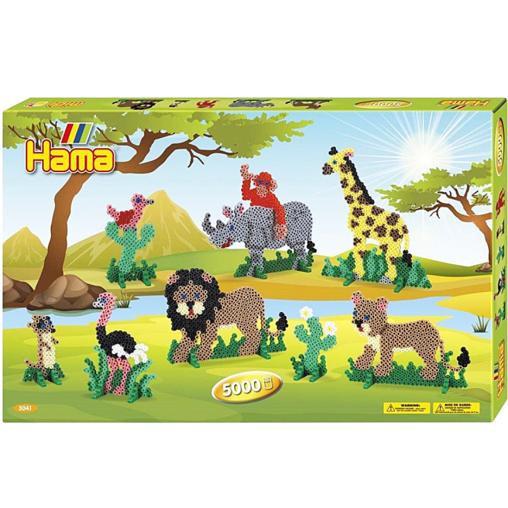 Midi Perles Boite cadeau Safari 5000 pcs dans le groupe Kids / Amusement et apprentissage / Perles à repasser et plaques à motifs / Kit DIY perles tubulaires chez Pen Store (126131)