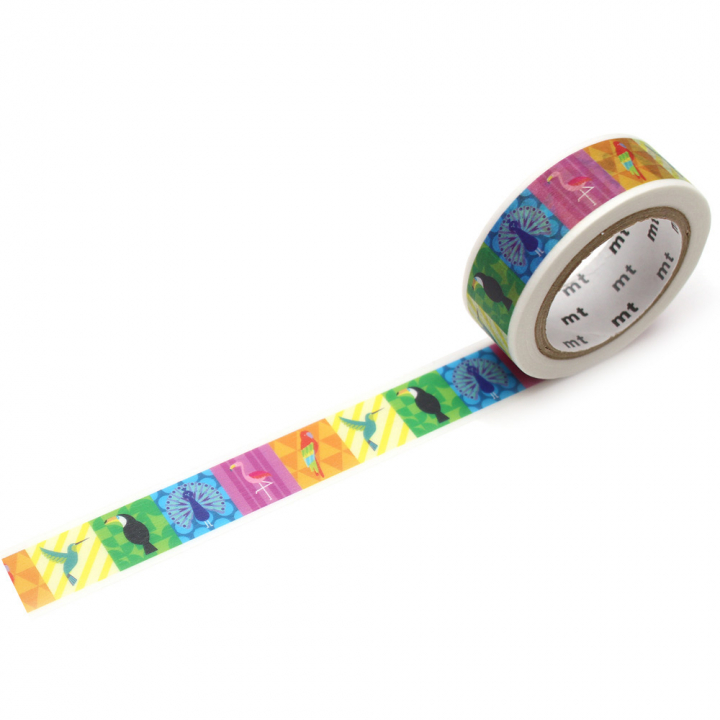 Washi-band adhésive Colorful Bird dans le groupe Loisirs créatifs / Accessoires Hobby / Washi Tape chez Pen Store (126355)