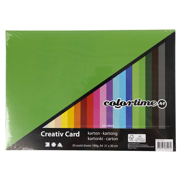 Papier coloré basic A4 180 g dans le groupe Kids / Amusement et apprentissage / Papier pour bricolage et carnets de dessin / Papier coloré pour enfants chez Pen Store (126470)