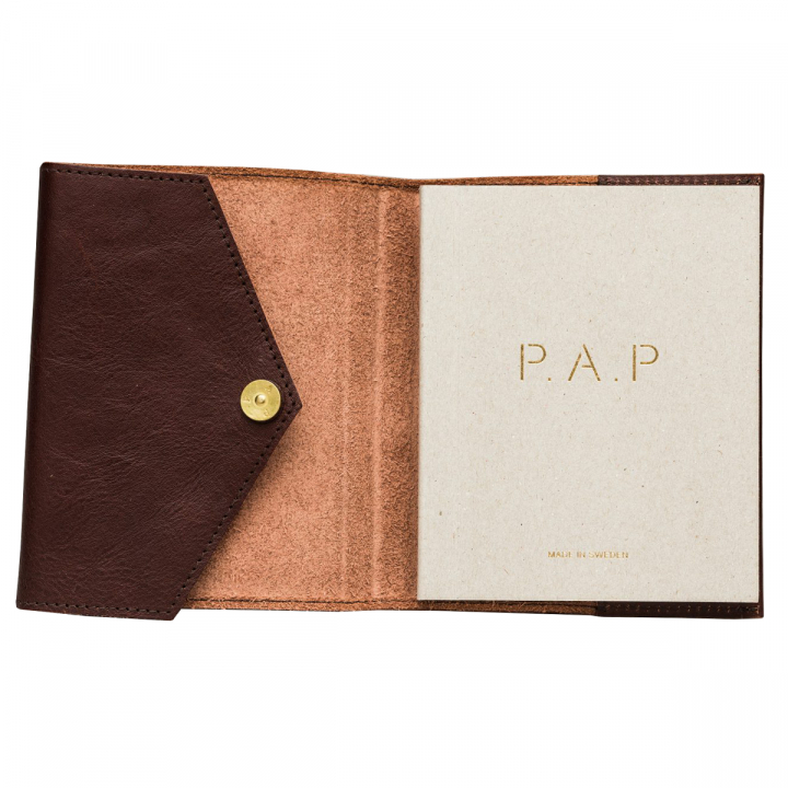 Mia A5 Leather Notebook Brown dans le groupe Papiers & Blocs / Écrire et consigner / Carnets chez Pen Store (126789)