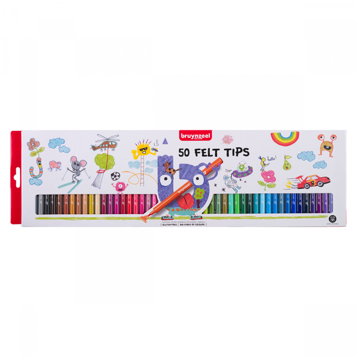 Kids Feutres de coloriage Lot de 50 (5 ans+) dans le groupe Kids / Crayons pours les enfants / Feutres pour les enfants chez Voorcrea (126800)