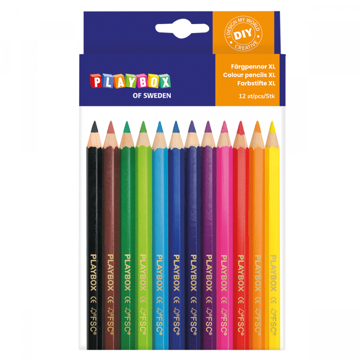 Crayons de couleur XL lot de 12 dans le groupe Stylos / Crayons d'artistes / Crayons de couleurs chez Pen Store (126821)