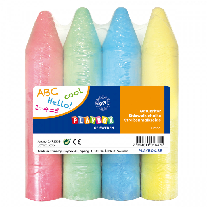 Craies de Trottoir Jumbo Lot de 4 dans le groupe Kids / Crayons pours les enfants / Craies de Trottoir chez Pen Store (126835)