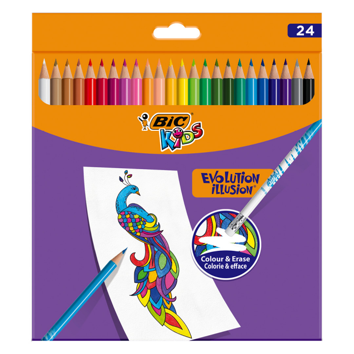 Evolution Illusion Crayons de couleur Lot de 24 dans le groupe Kids / Crayons pours les enfants / Crayons de couleurs pour les enfants chez Pen Store (126954)