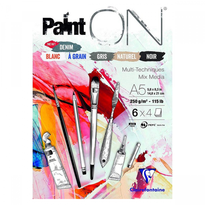 Paint'ON Multi-Techniques Assorted A5 dans le groupe Papiers & Blocs / Bloc Artiste / Bloc acrylique chez Pen Store (127412)