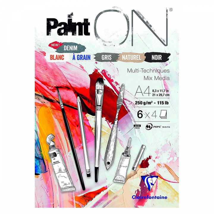 Paint'ON Multi-Techniques Assorted A4 dans le groupe Papiers & Blocs / Bloc Artiste / Bloc acrylique chez Pen Store (127413)