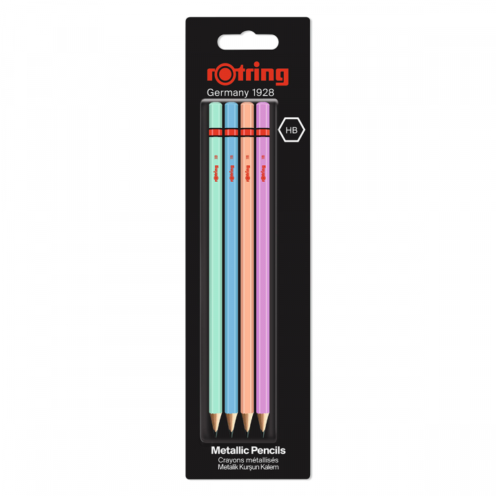 Crayon graphite Metallic Lot de 4 dans le groupe Stylos / Écrire / Crayons à papier chez Pen Store (127772)