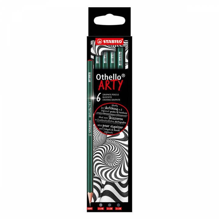 Othello Arty Crayon graphite B Lot de 6 dans le groupe Stylos / Écrire / Crayons à papier chez Pen Store (127807)