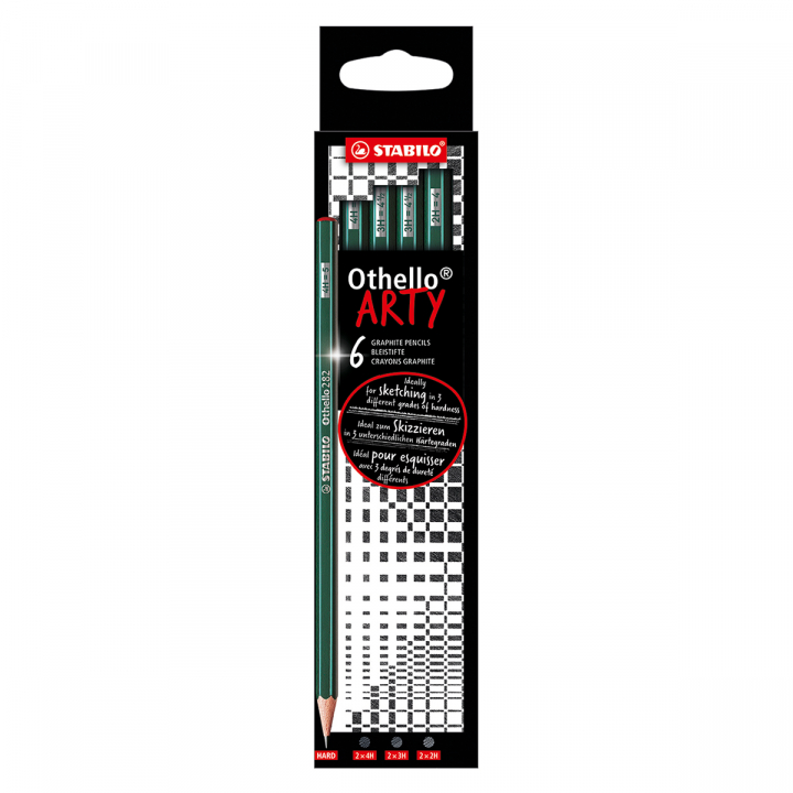 Othello Arty Crayon graphite H Lot de 6 dans le groupe Stylos / Écrire / Crayons à papier chez Pen Store (127808)