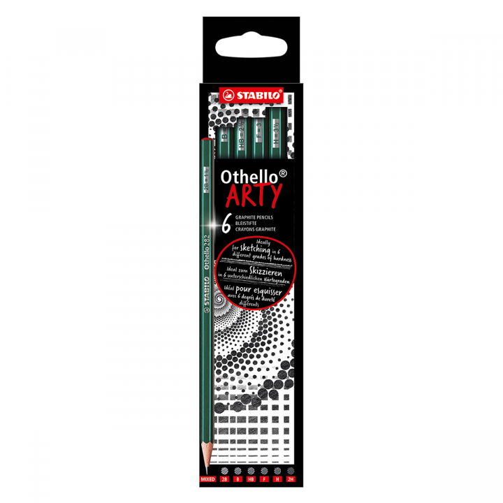 Othello Arty Crayon graphite B+H Lot de 6 dans le groupe Stylos / Écrire / Crayons à papier chez Pen Store (127809)