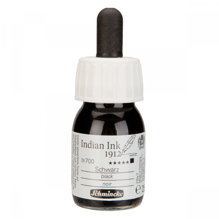 Indian Ink Black 28 ml dans le groupe Matériels d'artistes / Couleurs de l'artiste / Encre de chine et encre chez Pen Store (128023)