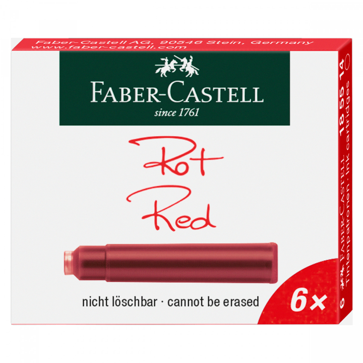 Refill lot de 6 Rouge dans le groupe Stylos / Accessoires Crayons / Cartouches et Recharges chez Pen Store (128309)