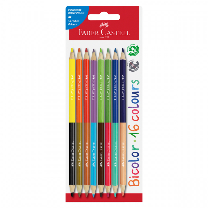 Crayons de couleur Bicolor Lot de 8 dans le groupe Stylos / Crayons d'artistes / Crayons de couleurs chez Pen Store (128315)