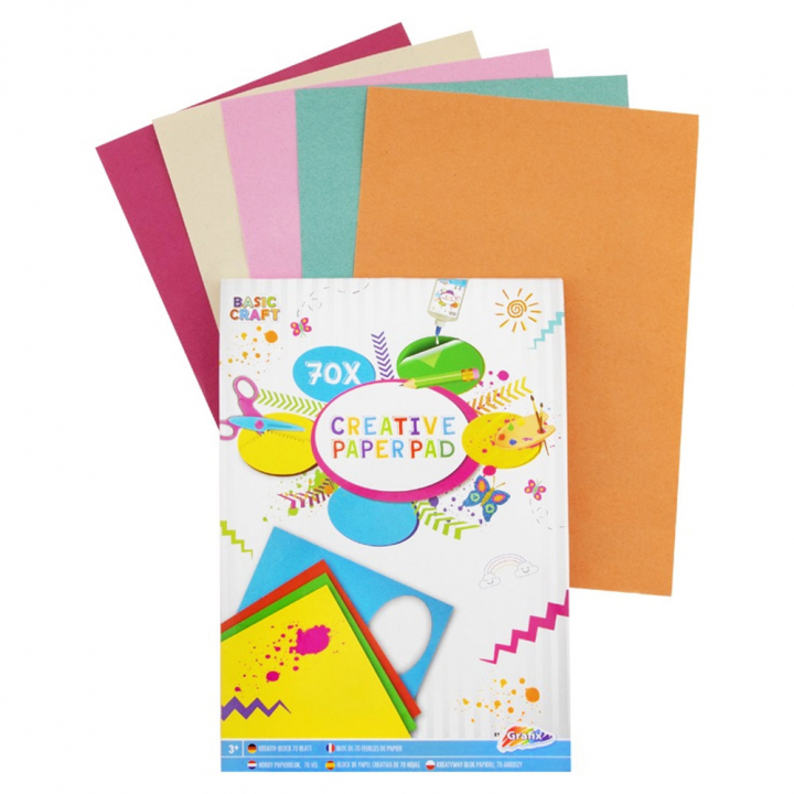 Papier pliable couleur A4, 70 feuilles dans le groupe Kids / Amusement et apprentissage / Papier pour bricolage et carnets de dessin chez Pen Store (128494)