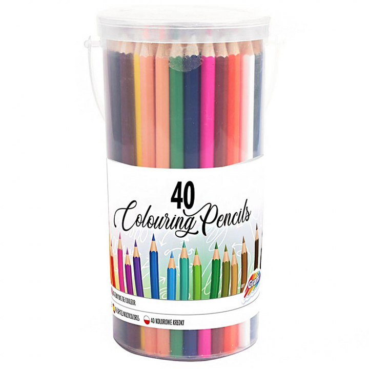 Crayons de couleur en seau 40 pièces dans le groupe Kids / Crayons pours les enfants / Crayons de couleurs pour les enfants chez Pen Store (128507)