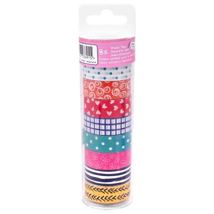 Washi Tape 8 rouleaux Patterns dans le groupe Kids / Amusement et apprentissage / Ruban adhésif pour enfants chez Pen Store (128581)