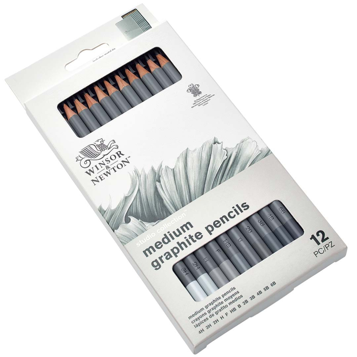 Studio Collection Crayons graphite Medium Lot de 12 dans le groupe Matériels d'artistes / Craie et Graphite / Graphite et crayon à papier chez Pen Store (128760)