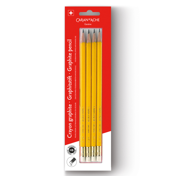 Crayon graphite 4-pack HB medium dans le groupe Stylos / Écrire / Crayons à papier chez Pen Store (128919)