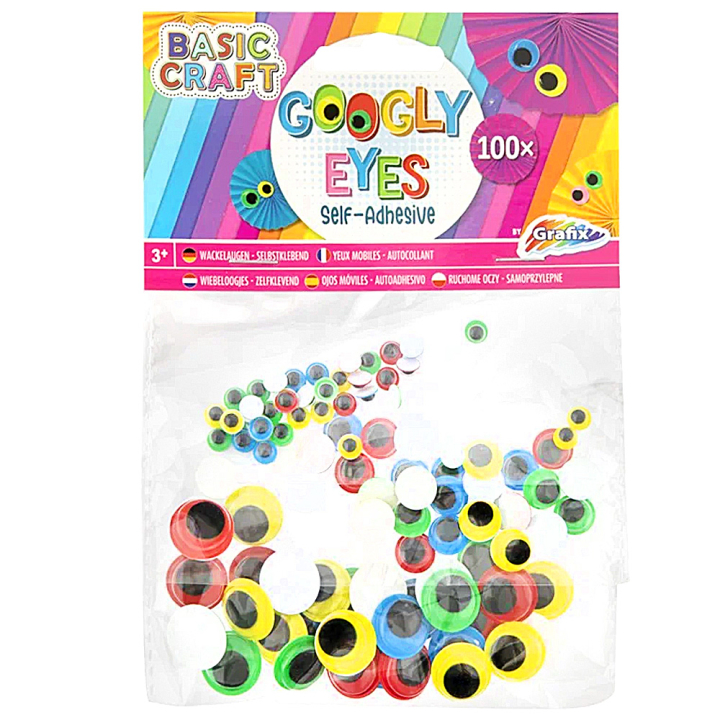 Googly Eyes Couleur 100-pack Adhésif dans le groupe Loisirs créatifs / Former / Hobby et DIY chez Pen Store (129322)