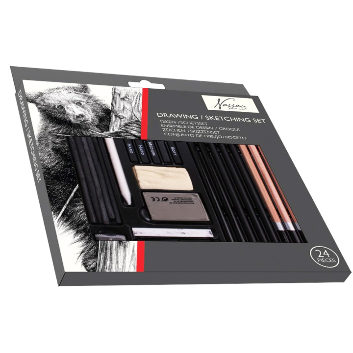 Sketch & Draw 24-set dans le groupe Matériels d'artistes / Craie et Graphite / Fusain et crayons fusains chez Pen Store (129355)