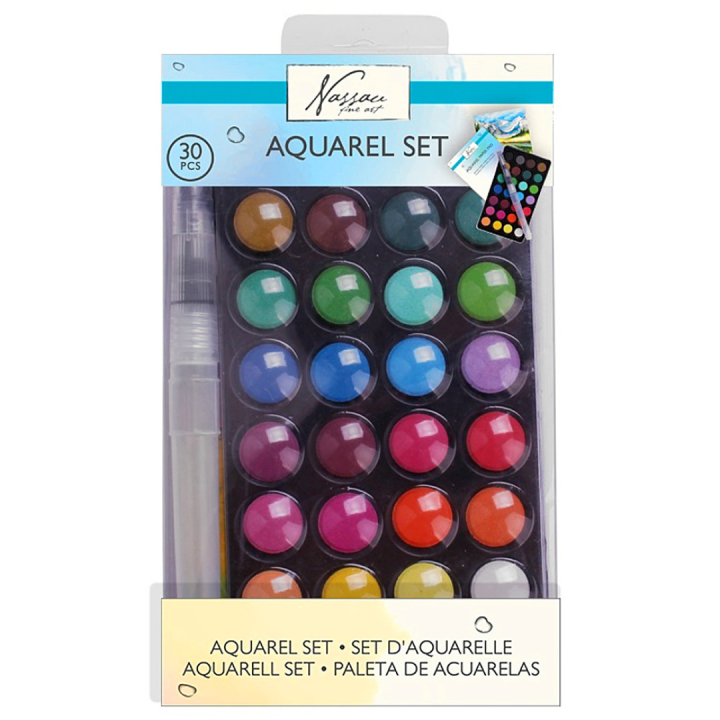 Aquarel 28-set + accessoires dans le groupe Matériels d'artistes / Couleurs de l'artiste / Peinture aquarelle / Aquarelle en godet chez Pen Store (129361)