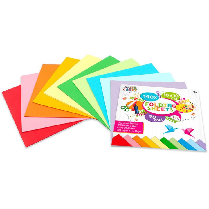 Papier origami 10cm 140-pack dans le groupe Kids / Amusement et apprentissage / Papier pour bricolage et carnets de dessin chez Pen Store (129383)