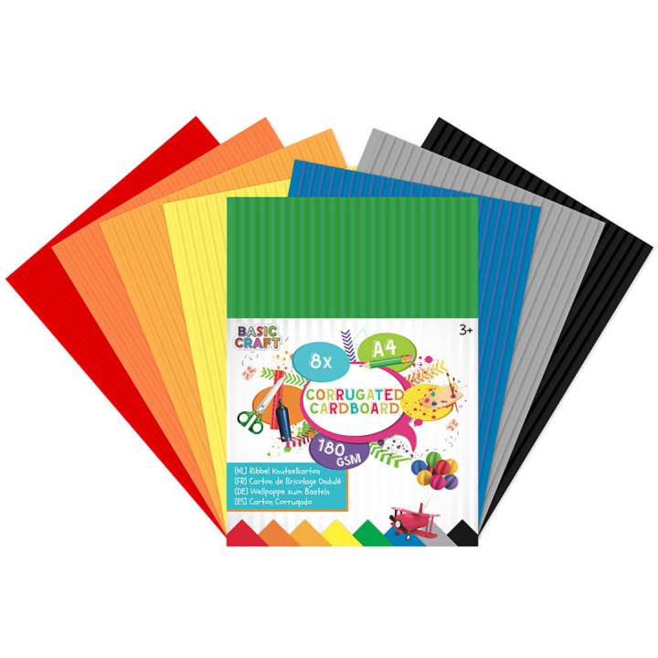 Carton de couleur A4 pack de 8 dans le groupe Kids / Amusement et apprentissage / Papier pour bricolage et carnets de dessin / Papier coloré pour enfants chez Pen Store (129389)