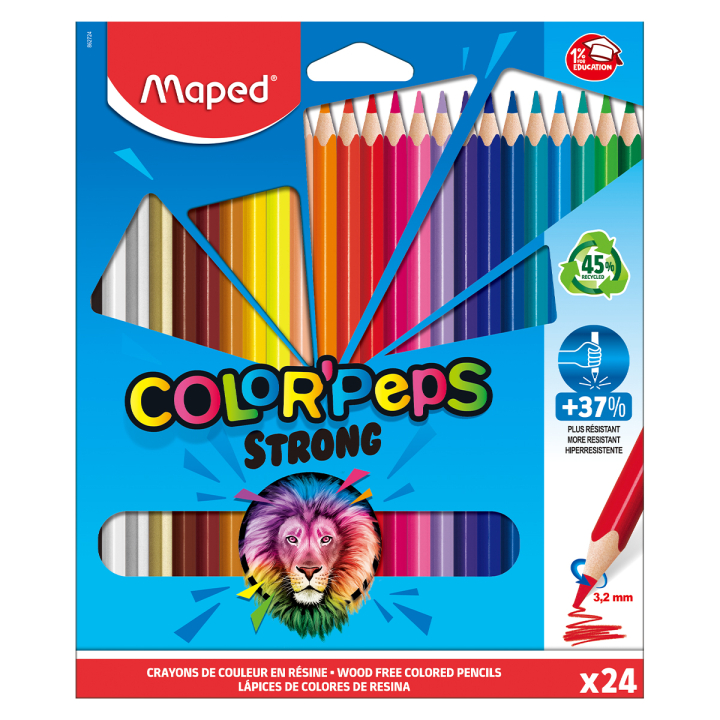 Crayons de couleurs Color Peps Strong Lot de 24 dans le groupe Kids / Crayons pours les enfants / Crayons de couleurs pour les enfants chez Pen Store (129639)