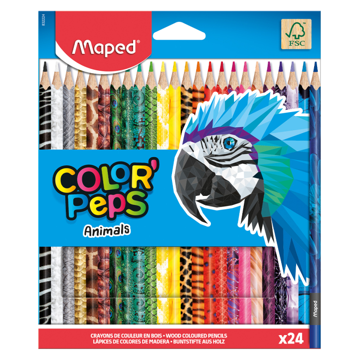 Crayons de couleurs Color Peps Animal Lot de 24 dans le groupe Kids / Crayons pours les enfants / Crayons de couleurs pour les enfants chez Pen Store (129648)