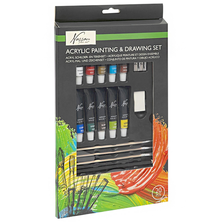Ensemble peinture et dessin dans le groupe Matériels d'artistes / Couleurs de l'artiste / Peinture acrylique chez Pen Store (129936)