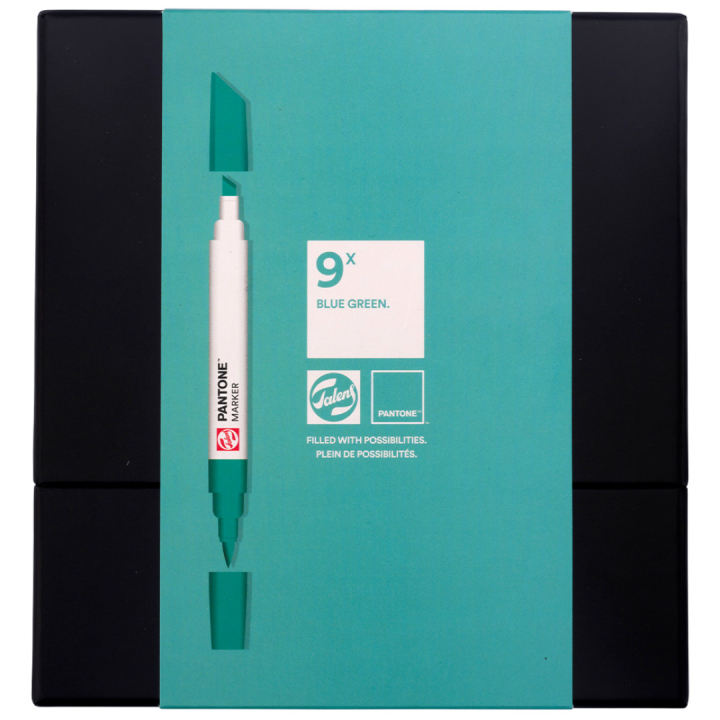 Marker Ensemble de 9 Blue Green dans le groupe Stylos / Crayons d'artistes / Feutres d'illustrations chez Pen Store (130486)