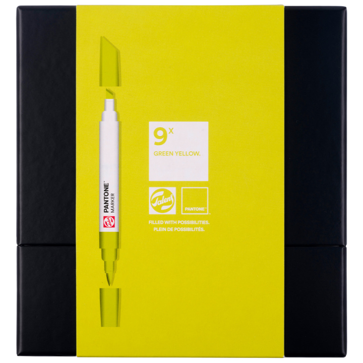 Marker Ensemble de 9 Green Yellow dans le groupe Stylos / Crayons d'artistes / Feutres d'illustrations chez Pen Store (130488)