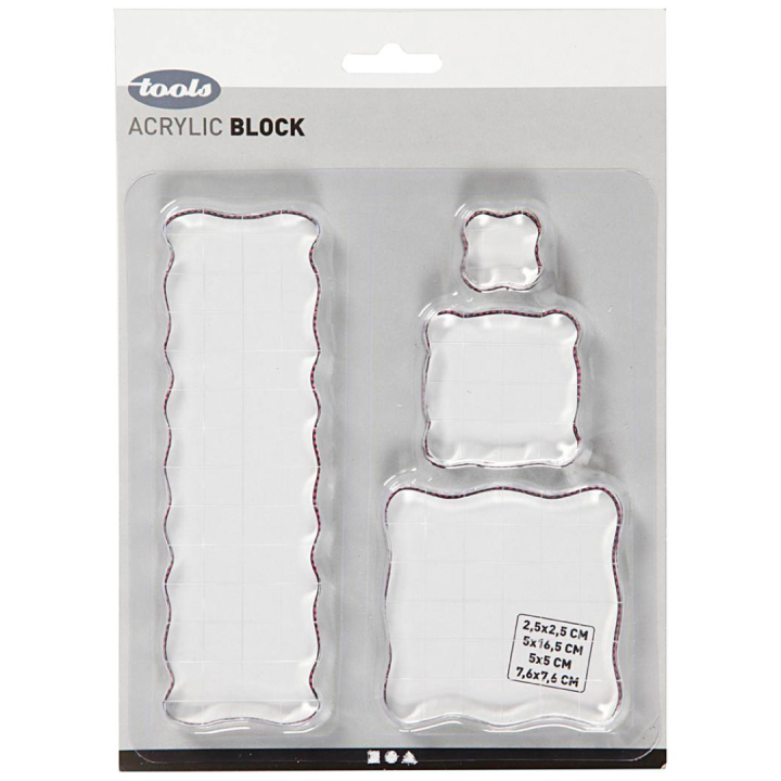 Bloc acrylique 4 pcs dans le groupe Loisirs créatifs / Accessoires Hobby / Tampons chez Pen Store (130566)
