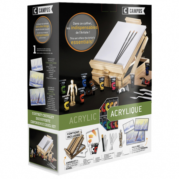 Set acrylique Campus avec chevalet dans le groupe Matériels d'artistes / Set Artiste / Sets débutants chez Pen Store (130567)