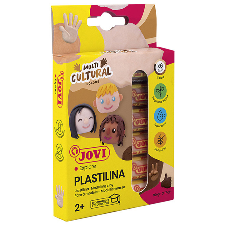 Plastilina Pâte à modeler ensemble de 6 Skintones 15 g dans le groupe Kids / Hobby et Coleurs pour enfants / Pâte à modeler chez Pen Store (130619)
