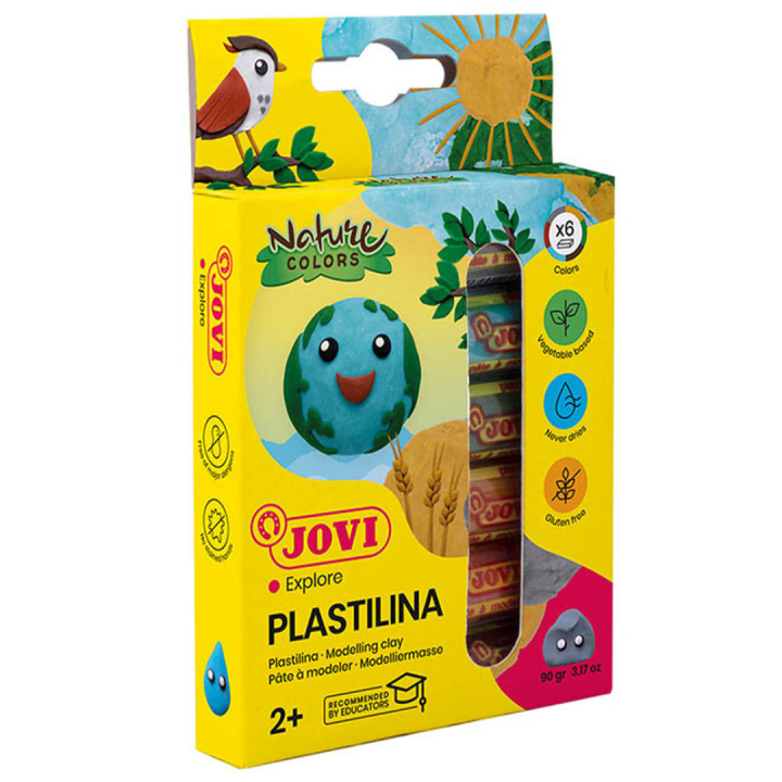 Plastilina Pâte à modeler ensemble de 6 Nature 15 g dans le groupe Kids / Hobby et Coleurs pour enfants / Pâte à modeler pour enfants / Pâte à modeler chez Pen Store (130620)