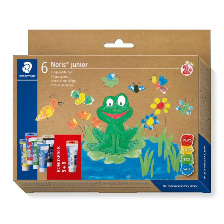 Noris Junior Peinture aux doigts 6x75 ml dans le groupe Kids / Hobby et Coleurs pour enfants / Peinture pour enfants / Peinture aux doigts chez Pen Store (130641)