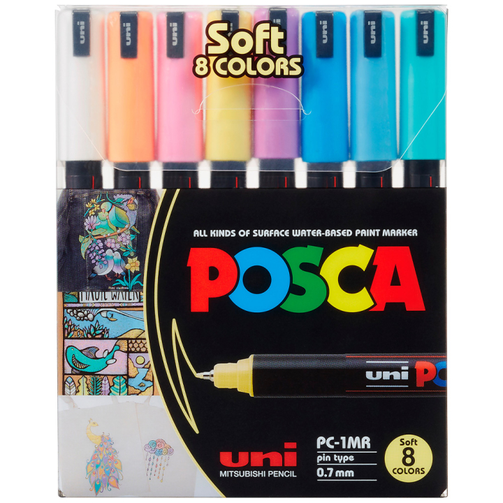 PC-1MR Soft Colours Ensemble de 8 dans le groupe Stylos / Crayons d'artistes / Marqueurs acryliques chez Pen Store (130696)