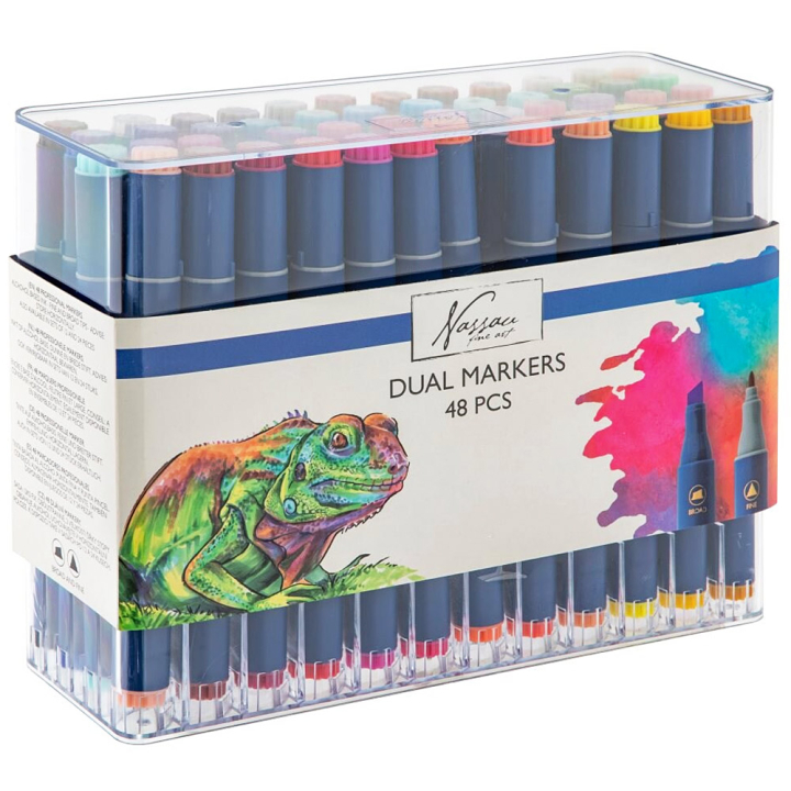 Dual Markers Lot de 48 dans le groupe Stylos / Crayons d'artistes / Feutres d'illustrations chez Pen Store (130720)