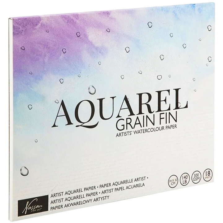 Papier Aquarel 24x32cm, 18 feuilles dans le groupe Papiers & Blocs / Bloc Artiste / Papier pour aquarelle chez Pen Store (130724)