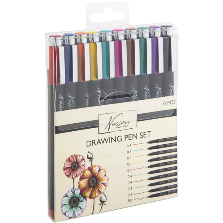 Set de 10 Pigment Feutres Fineliner Colour dans le groupe Stylos / Écrire / Feutres Fineliners chez Pen Store (130726)