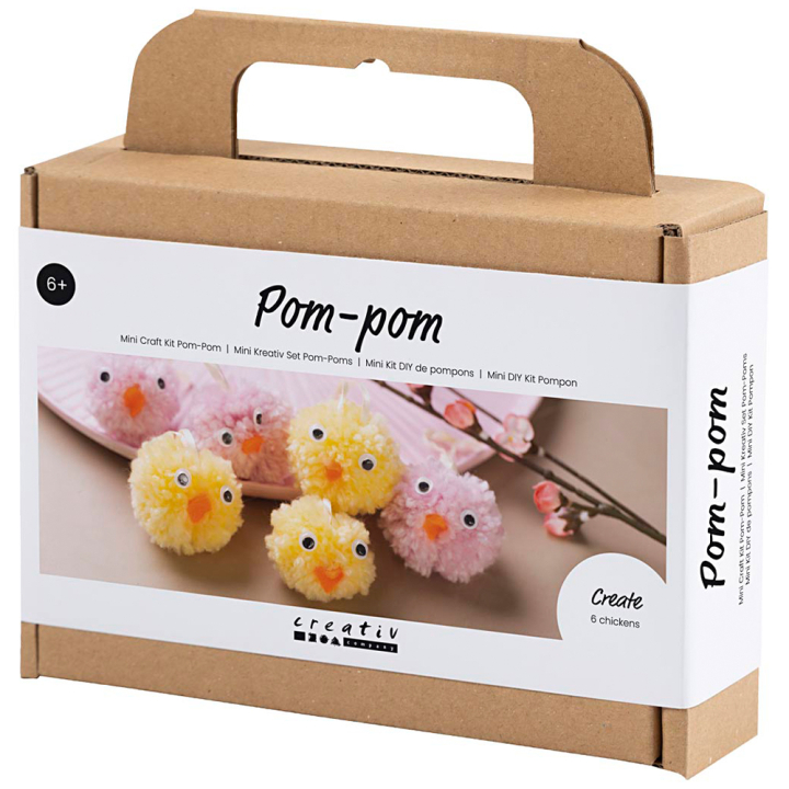 Mini DIY-kit Poussins Pompom dans le groupe Loisirs créatifs / Fêtes et saisons / Bricolage de Pâques chez Pen Store (130809)