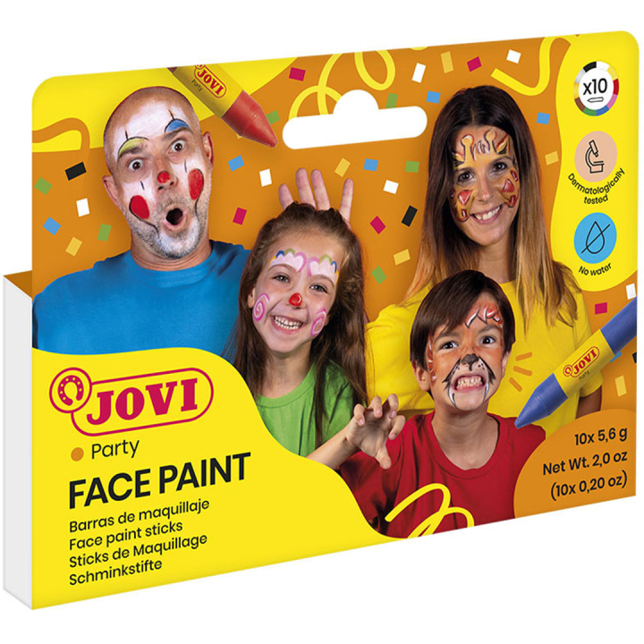 Crayons de couleur pour le visage Lot de 10 dans le groupe Kids / Hobby et Coleurs pour enfants / Maquillage pour le visage chez Pen Store (131273)